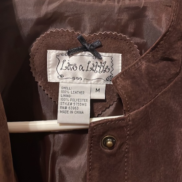 Polyester coat with 100% leather lining, size Medium, worn twice - Picture 2 of 3